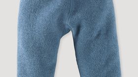 hessnatur Baby Wollfrottee-Hose aus Bio-Merinowolle - blau - Größe 50/56