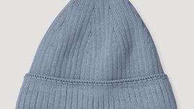 hessnatur Baby Strickmütze aus Bio-Baumwolle - blau - Größe 49/51