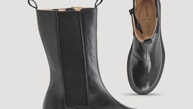 hessnatur Damen Hohe Chelsea Boots - schwarz - Größe 36