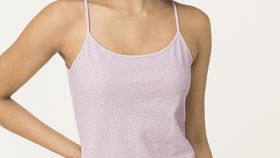 hessnatur Damen Spaghetti-Top PureLUX aus Bio-Baumwolle - lila - Größe 42