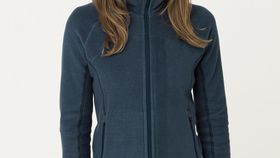 hessnatur Damen-Outdoor Softfleece-Jacke aus Bio-Baumwolle - blau - Größe 48