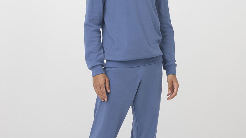 hessnatur Herren Pyjama aus Bio-Baumwolle - mittelblau - Größe 52