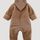 hessnatur Baby Wollfleece Overall aus Bio-Merinowolle mit Softshell - braun - Größe 62/68