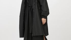 hessnatur Damen ZERO WASTE Cape aus Bio-Baumwolle - schwarz - Größe One Size