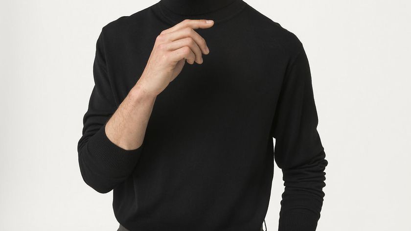 hessnatur Herren Rollkragen-Pullover aus Bio-Merinowolle - schwarz - Größe 48