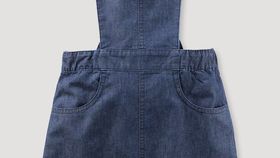 hessnatur Kinder Latzkleid aus Bio-Denim - blau - Größe 164