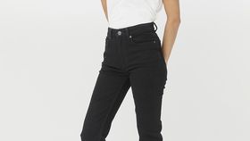 hessnatur Damen Coreva™ Jeans LINN High Rise Slim aus Bio-Denim - schwarz - Größe 27/32