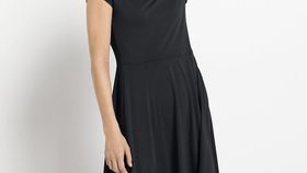 hessnatur Damen Jersey-Kleid aus Bio-Pima-Baumwolle - schwarz - Größe 48