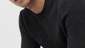 hessnatur Herren Pullover aus Bio-Baumwolle - schwarz - Größe 48