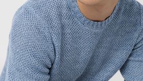 hessnatur Herren Pullover aus Bio-Leinen - blau - Größe 50