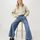 hessnatur Damen WUNDERKIND X HESSNATUR Jeans High Rise Flared aus Bio-Denim - blau - Größe 33/32