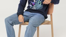 hessnatur Herren Sweater NAITO aus Bio-Baumwolle - blau - Größe 54