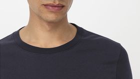 hessnatur Herren Premium T-Shirt Regular aus Bio-Baumwolle - blau - Größe 56