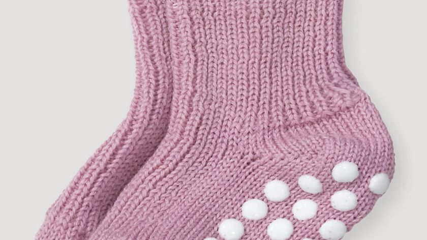 hessnatur Baby Stoppersocke aus Bio-Merinowolle - lila - Größe 23-24