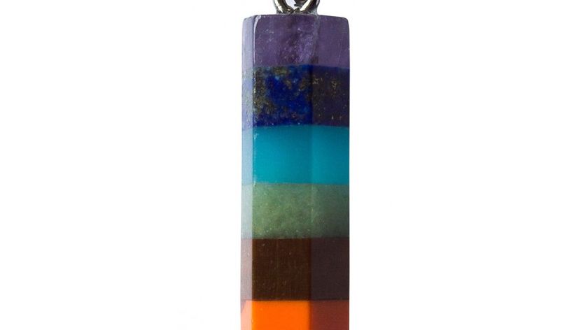 Anhänger Chakra Rainbow Multistone Spitze 0,8x3,5cm