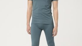 hessnatur Herren Leggings aus Bio-Merinowolle - grün - Größe 46