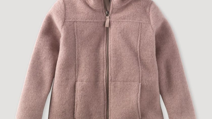 hessnatur Kinder Wollfleece-Jacke aus Bio-Merinowolle - lila - Größe 122/128