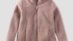 hessnatur Kinder Wollfleece Jacke Regular aus Bio-Merinowolle - lila - Größe 122/128