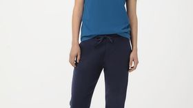 hessnatur Damen Kurzarm-Shirt aus Bio-Baumwolle - blau - Größe 38