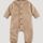 hessnatur Baby Wollwalk-Overall mit Jerseyfutter aus Bio-Merinowolle - beige - Größe 74/80