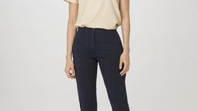 hessnatur Damen Hose Chino Regular aus Bio-Baumwolle - blau - Größe 40