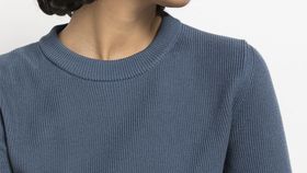 hessnatur Damen Pullover aus Bio-Baumwolle - blau - Größe 40