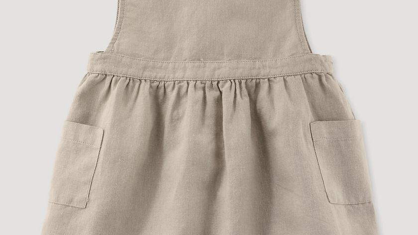 hessnatur Baby Kleid aus Leinen mit Bio-Baumwolle - beige - Größe 74/80