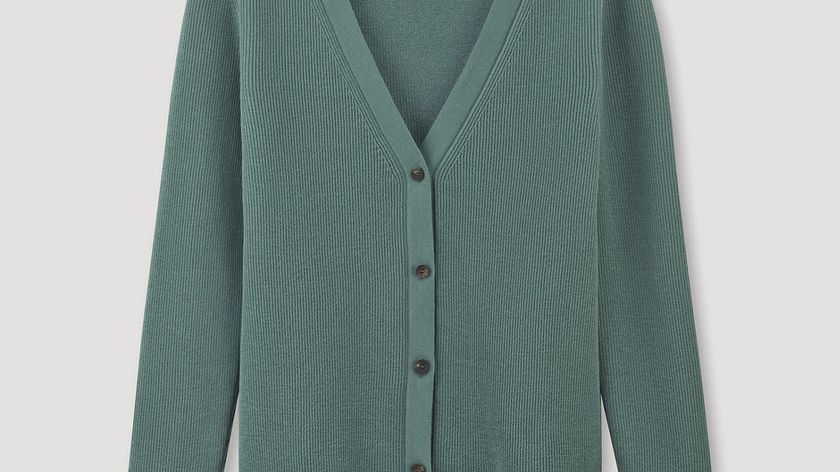 hessnatur Damen Strickjacke aus Bio-Baumwolle - grün - Größe 42