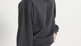 hessnatur Damen Pullover aus Bio-Baumwolle mit Leinen - schwarz - Größe 42