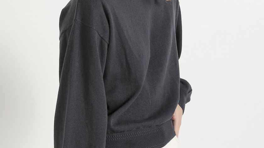 hessnatur Damen Pullover aus Bio-Baumwolle mit Leinen - schwarz - Größe 42