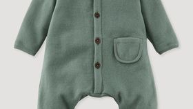 hessnatur Baby Softfleece-Overall aus Bio-Baumwolle - grün - Größe 98/104