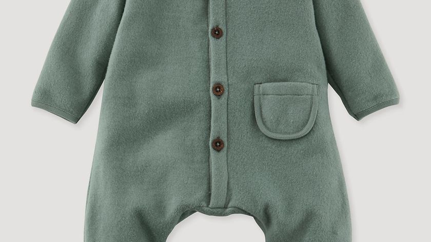 hessnatur Baby Softfleece-Overall aus Bio-Baumwolle - grün - Größe 98/104