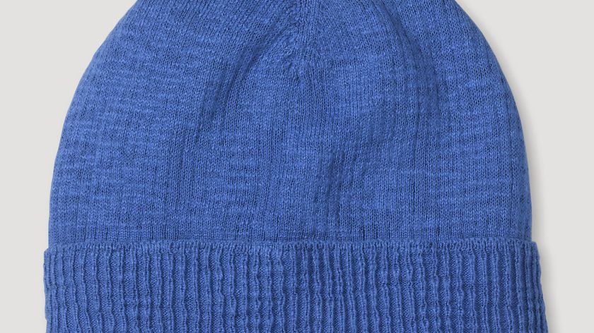 hessnatur Strickmütze aus Bio-Baumwolle - blau - Größe 53/55