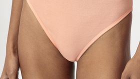 hessnatur Damen Taillenslip High Waist im 2er-Pack PURE NATURE aus Bio-Baumwolle - orange - Größe 44