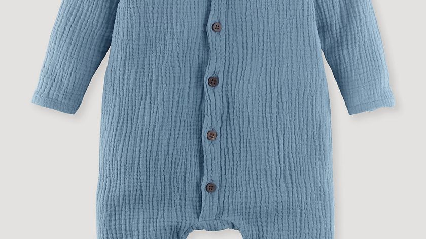 hessnatur Baby Musselin Overall aus Bio-Baumwolle - blau - Größe 98/104