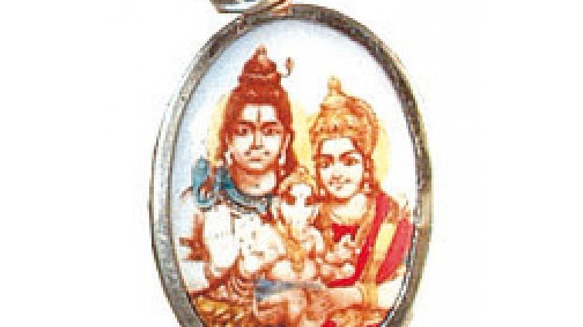 Spiritanhänger "Shiva, Parvati, Ganesha"