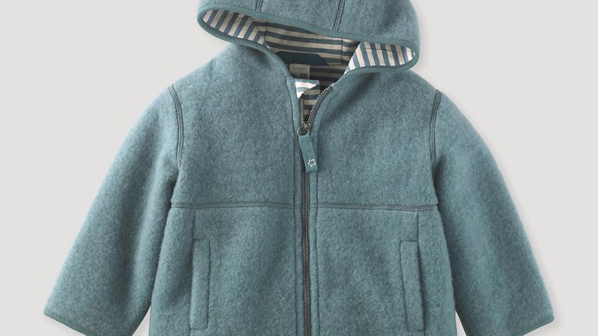 hessnatur Baby Wollfleece Jacke aus Bio-Merinowolle - grün - Größe 74/80