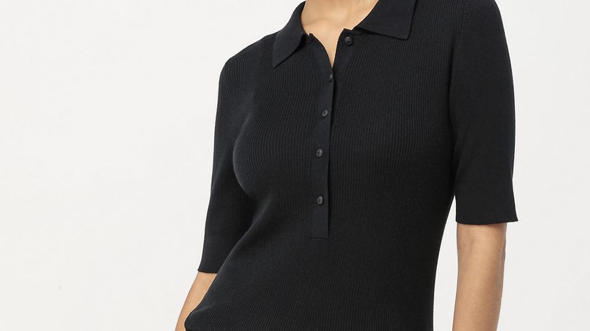 hessnatur Damen Polo-Pullover aus Seide mit Bio-Baumwolle - schwarz - Größe 36