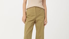 hessnatur Damen Hose Wide Leg aus Bio-Baumwolle mit Hanf - grün - Größe 34