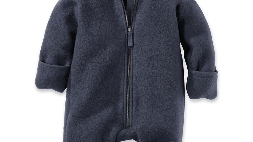 hessnatur Baby Wollfleece-Overall Regular aus Bio-Merinowolle - blau - Größe 50/56