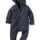 hessnatur Baby Wollfleece-Overall Regular aus Bio-Merinowolle - blau - Größe 50/56