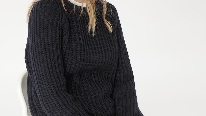 hessnatur Damen Pullover Relaxed aus Bio-Baumwolle und Bio-Merinowolle - blau - Größe M