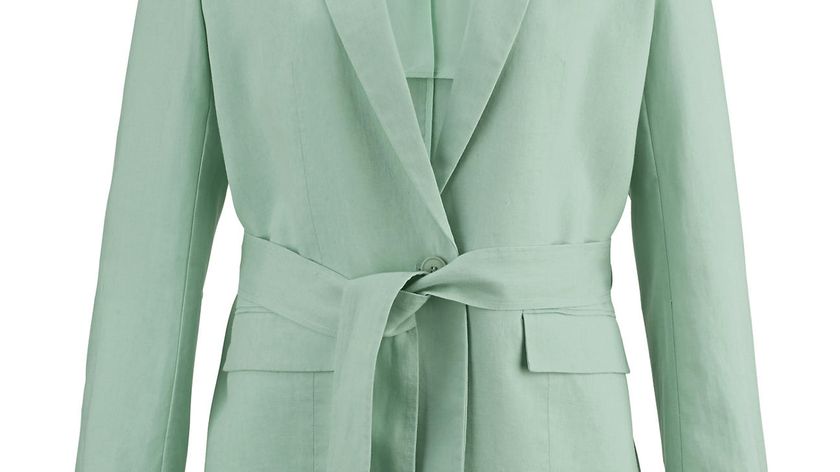 hessnatur Damen Blazer aus Bio-Leinen - grün - Größe 48