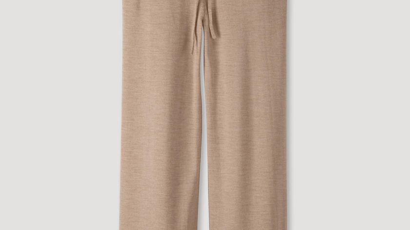 hessnatur Damen Strickhose aus Bio-Merinowolle - beige - Größe 44