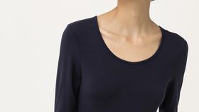 hessnatur Damen Shirt aus TENCEL™Modal - blau - Größe 42