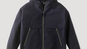 hessnatur Kinder Softshell Jacke aus Bio-Baumwolle - blau - Größe 110/116