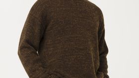 hessnatur Herren Pullover aus Lambswool mit Mohair und Seide - braun - Größe S