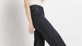 hessnatur Damen BetterRecycling Jeans Culotte aus Bio-Denim - schwarz - Größe 31/29