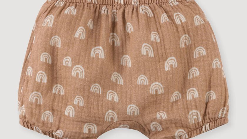 hessnatur Baby Musselin Shorts aus Bio-Baumwolle - braun - Größe 86/92