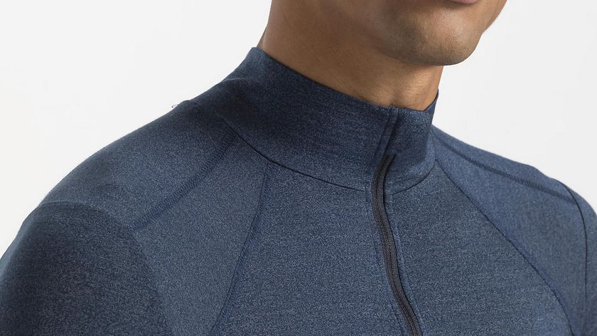 hessnatur Funktionsshirt aus Bio-Merinowolle mit Seide - blau - Größe 52